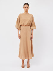 Dominique Healy | Wray Skirt in Camel | The UNDONE