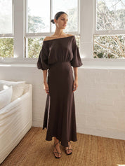 Dominique Healy | Louie Dress in Espresso | The UNDONE