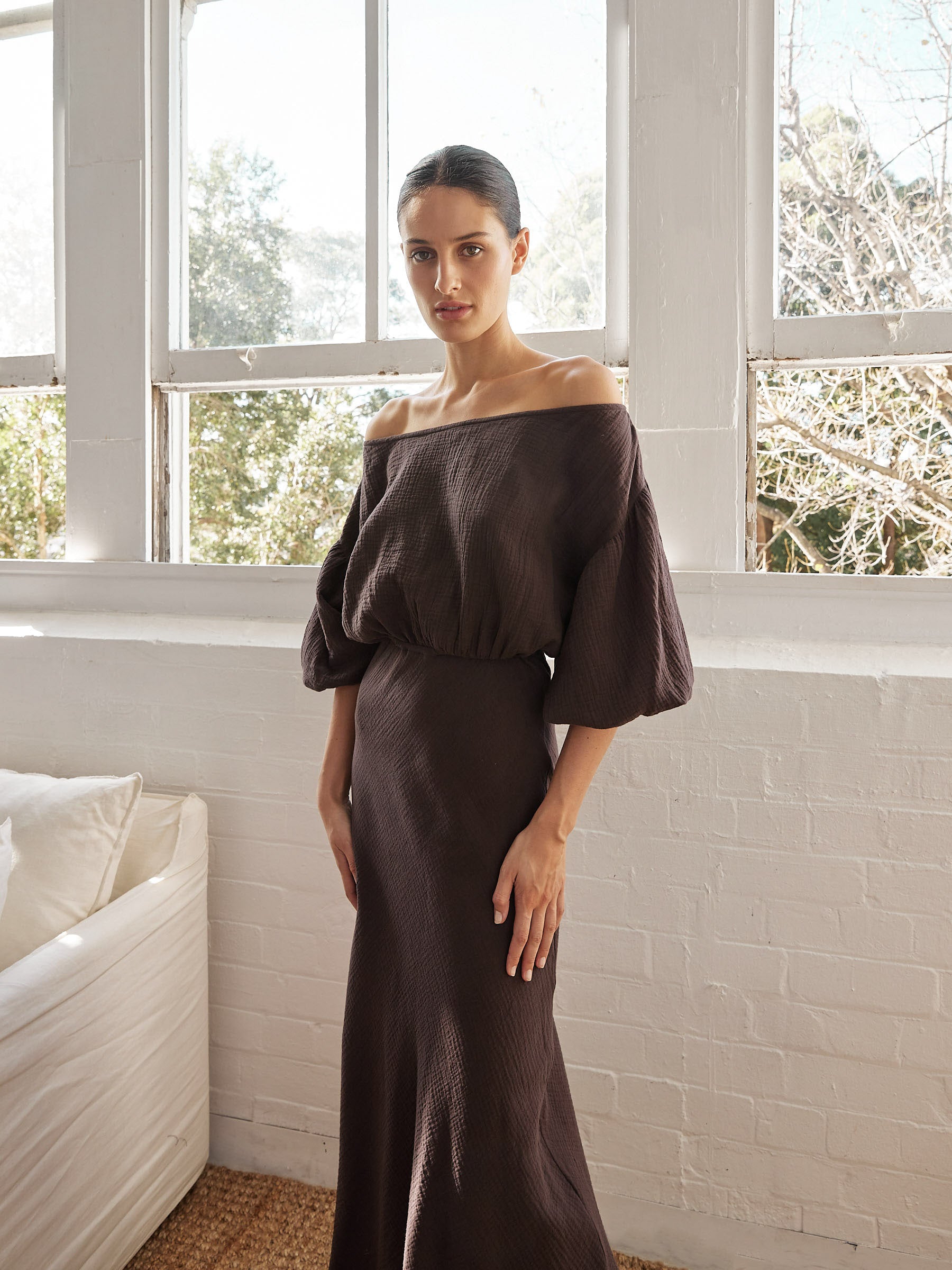 Dominique Healy | Louie Dress in Espresso | The UNDONE