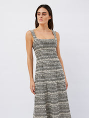 Dominique Healy | Naia Dress in Black/Ivory | The UNDONE
