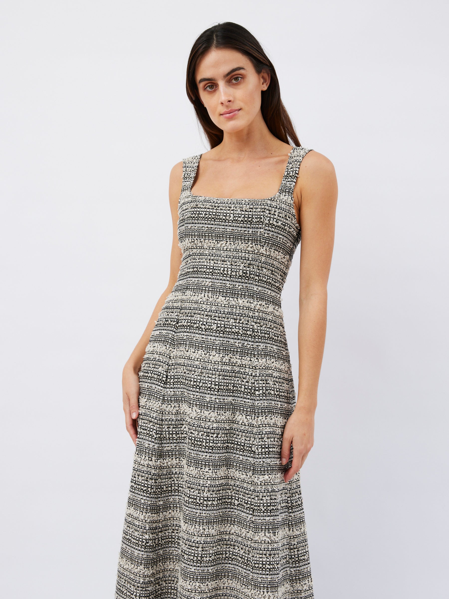 Dominique Healy | Naia Dress in Black/Ivory | The UNDONE