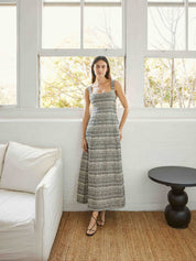 Dominique Healy | Naia Dress in Black/Ivory | The UNDONE