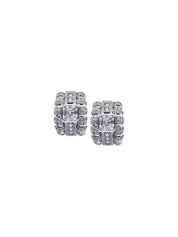 Dorsey | Crawford Asscher Cut Earrings in Silver | The UNDONE