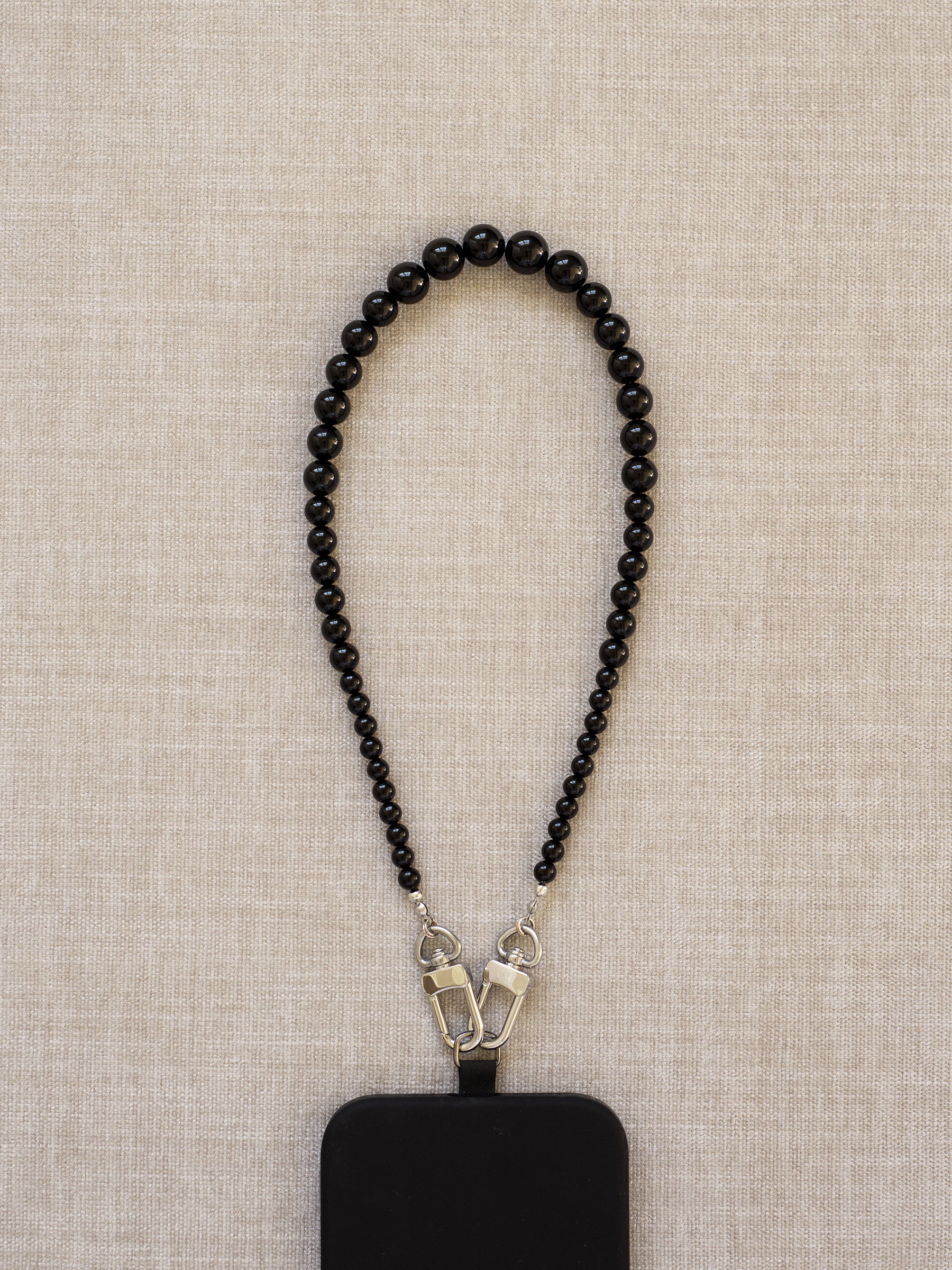 Dree Black Beaded Phone Wristlet - Functional Jewellery | The UNDONE