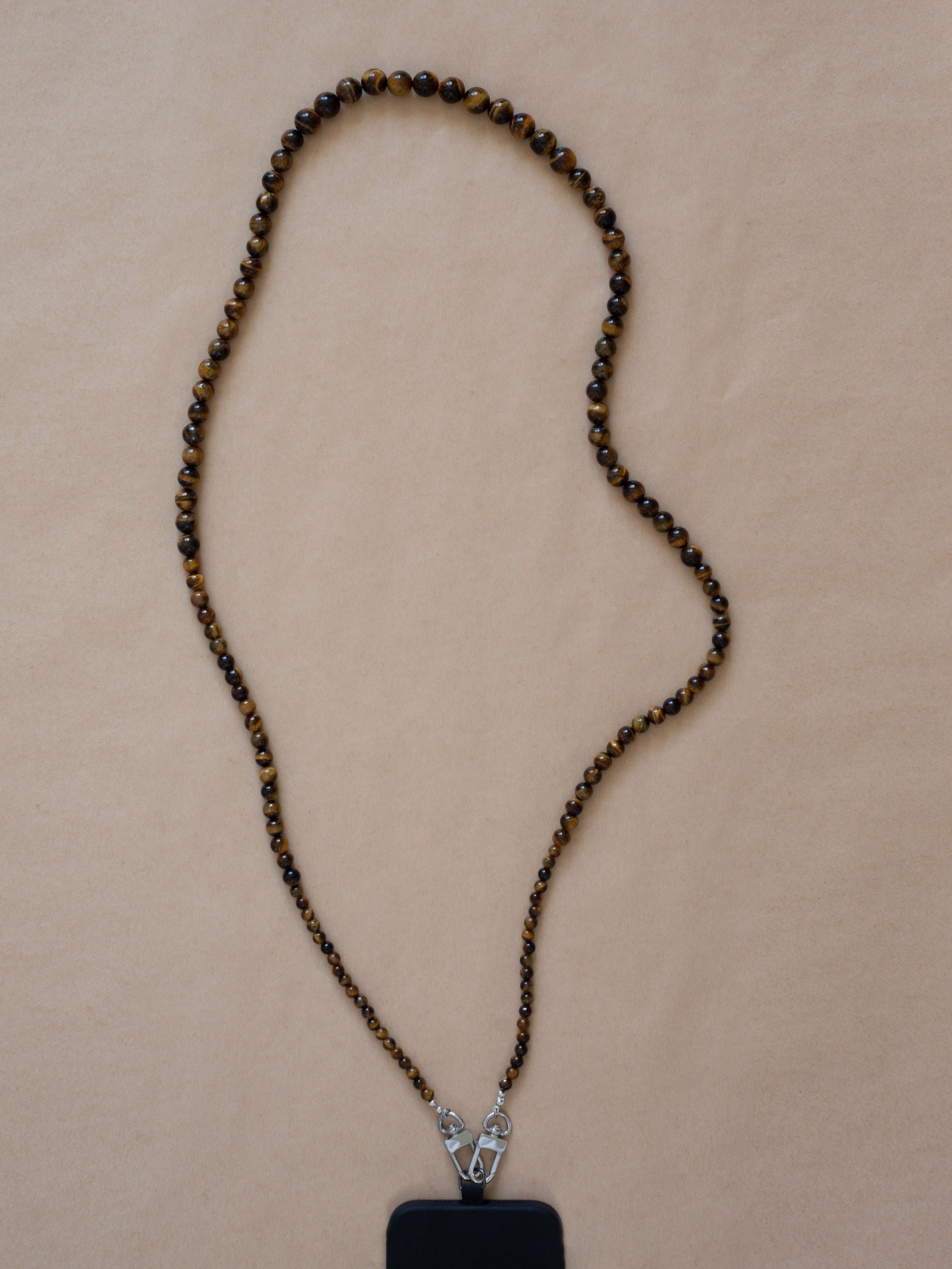 Dree Tiger's Eye Beaded Phone Strap - Functional Jewellery | The UNDONE