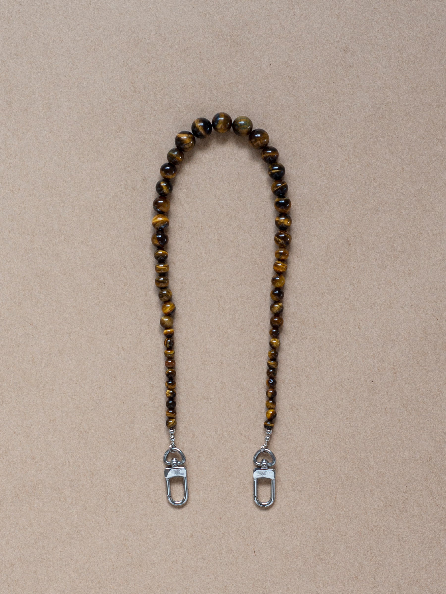 Dree Brown Tiger's Eye Beaded Phone Wristlet - Functional Jewellery | The UNDONE
