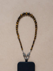 Dree Brown Tiger's Eye Beaded Phone Wristlet - Functional Jewellery | The UNDONE