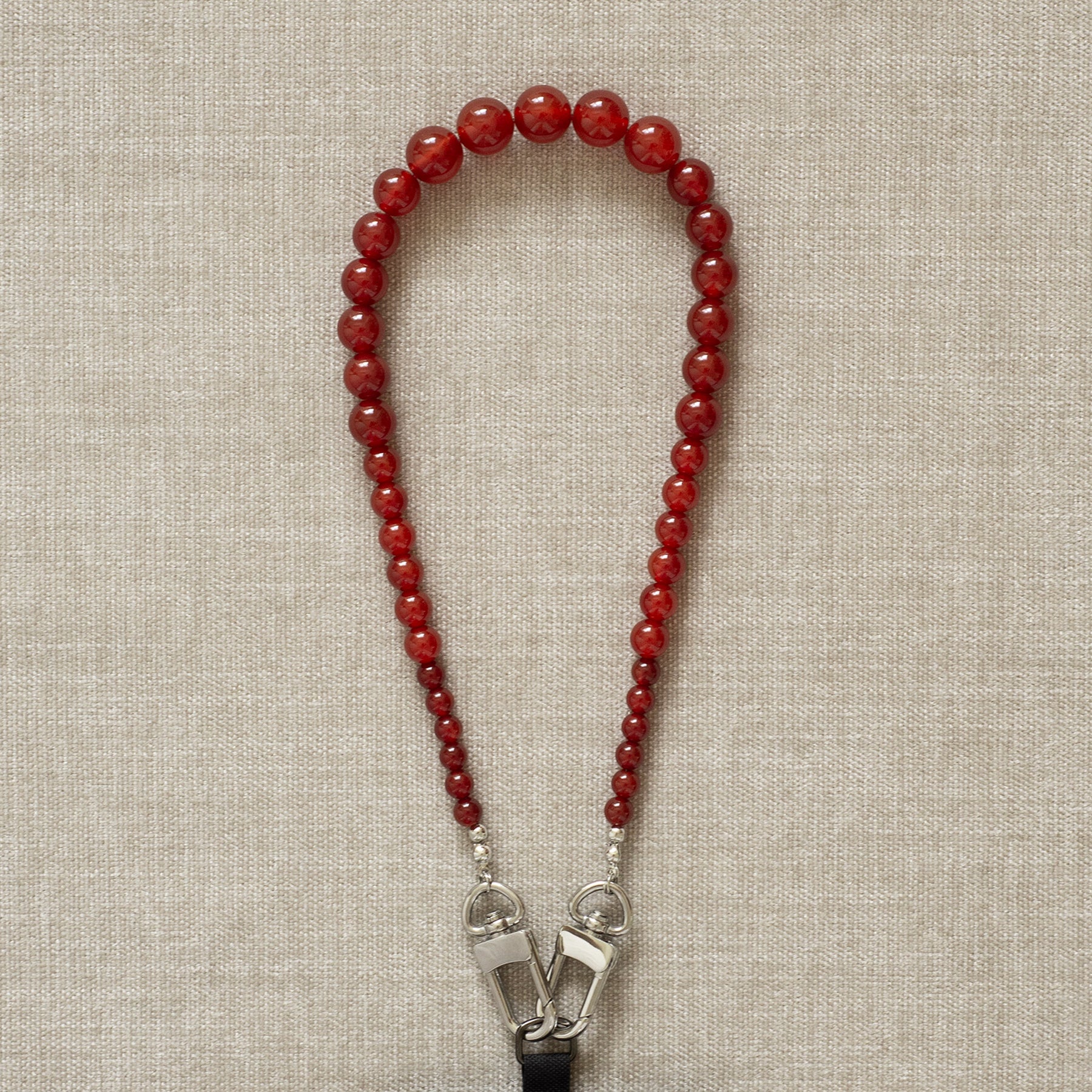 Red Carnelian Beaded Phone Wristlet - Functional Jewellery | The UNDONE