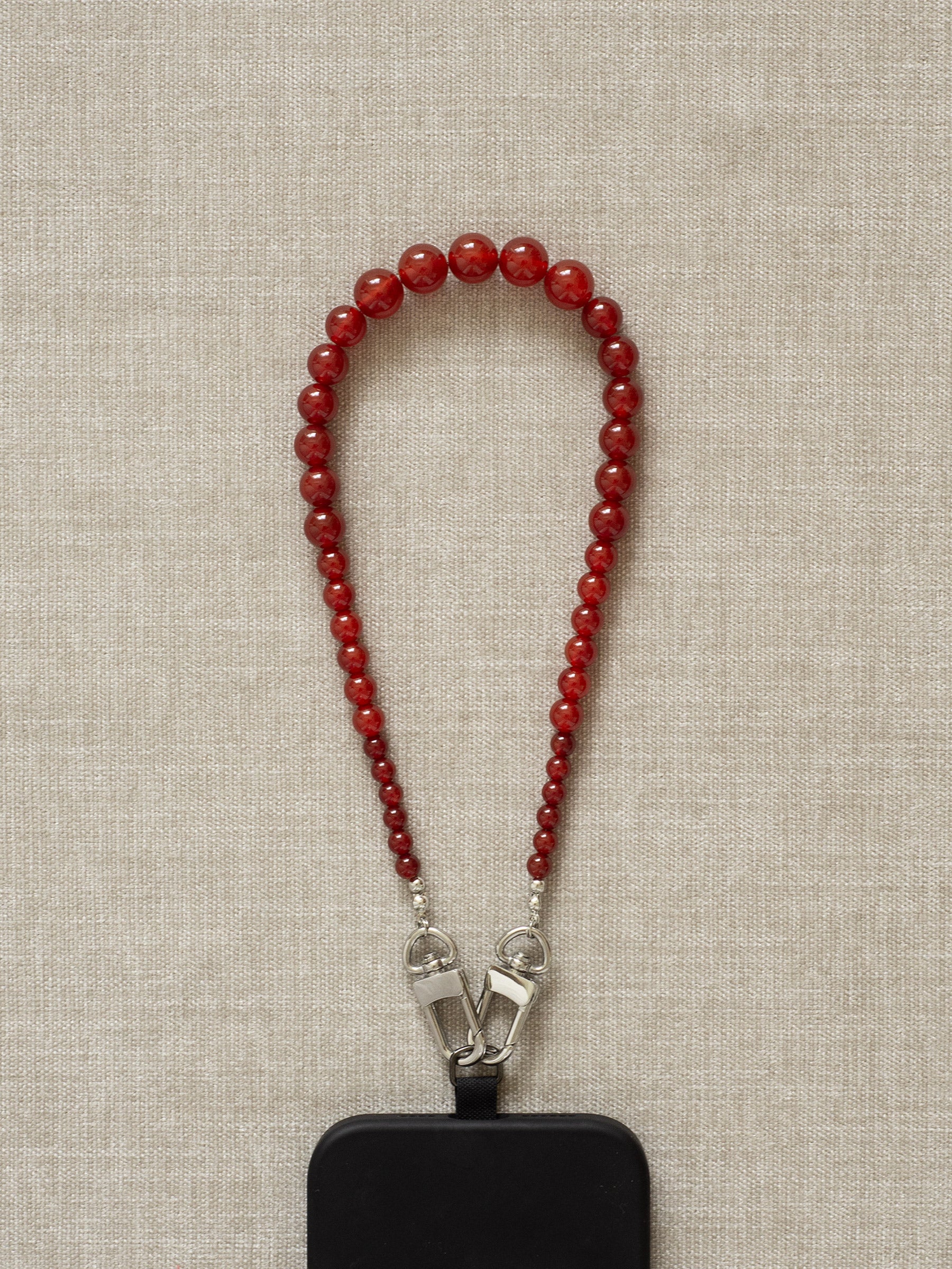 Red Carnelian Beaded Phone Wristlet - Functional Jewellery | The UNDONE