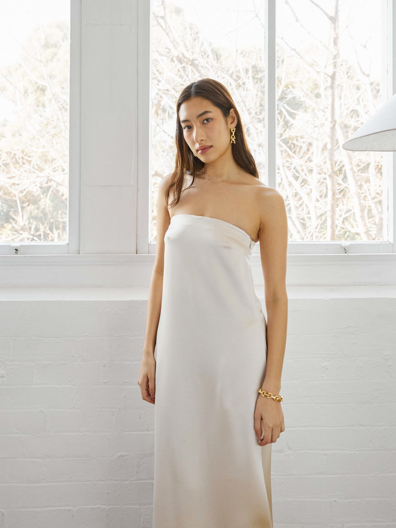 Esse Studios | Opia Column Dress in Cream | The UNDONE