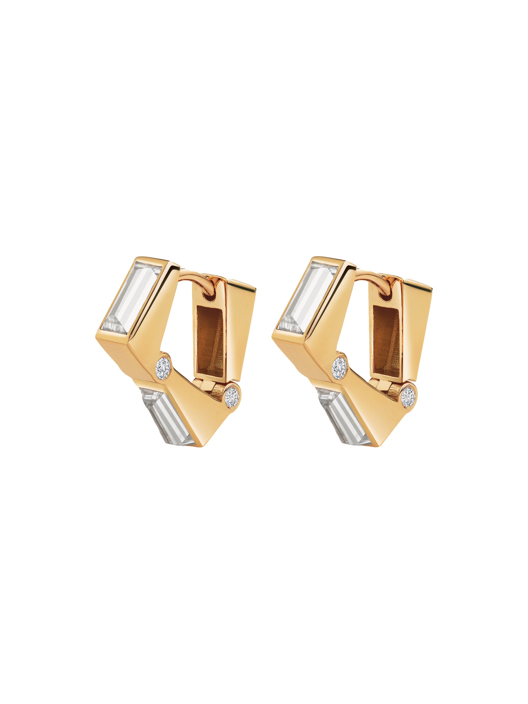 EREDE | Hinged Hoops in Yellow Gold | The UNDONE