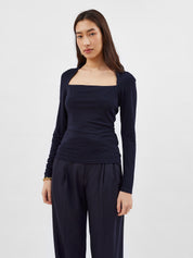 Esse Studios | Odessa Square Top in French Navy | The UNDONE