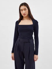 Esse Studios | Odessa Square Top in French Navy | The UNDONE