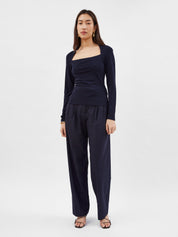 Esse Studios | Odessa Square Top in French Navy | The UNDONE