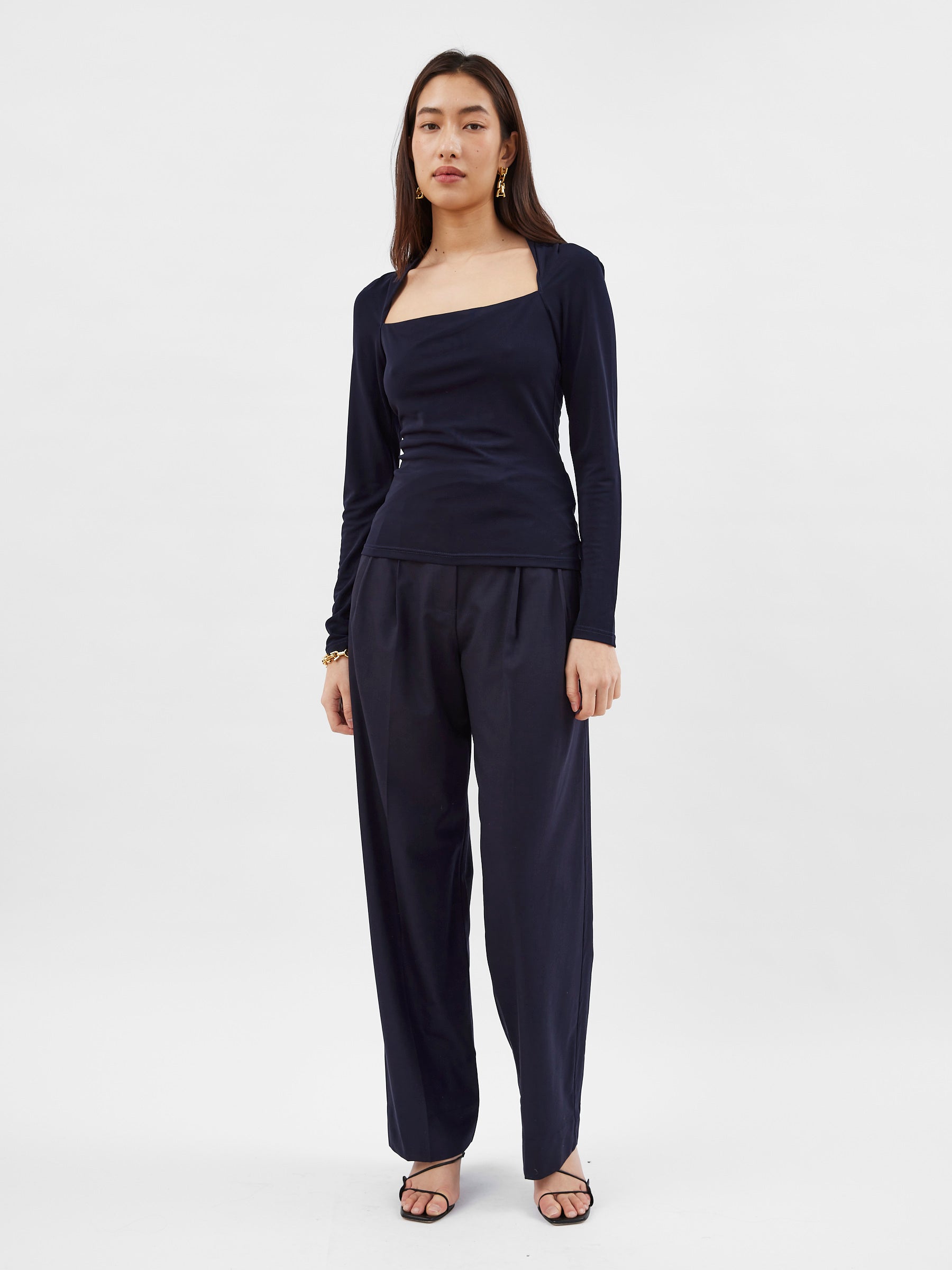 Esse Studios | Odessa Square Top in French Navy | The UNDONE