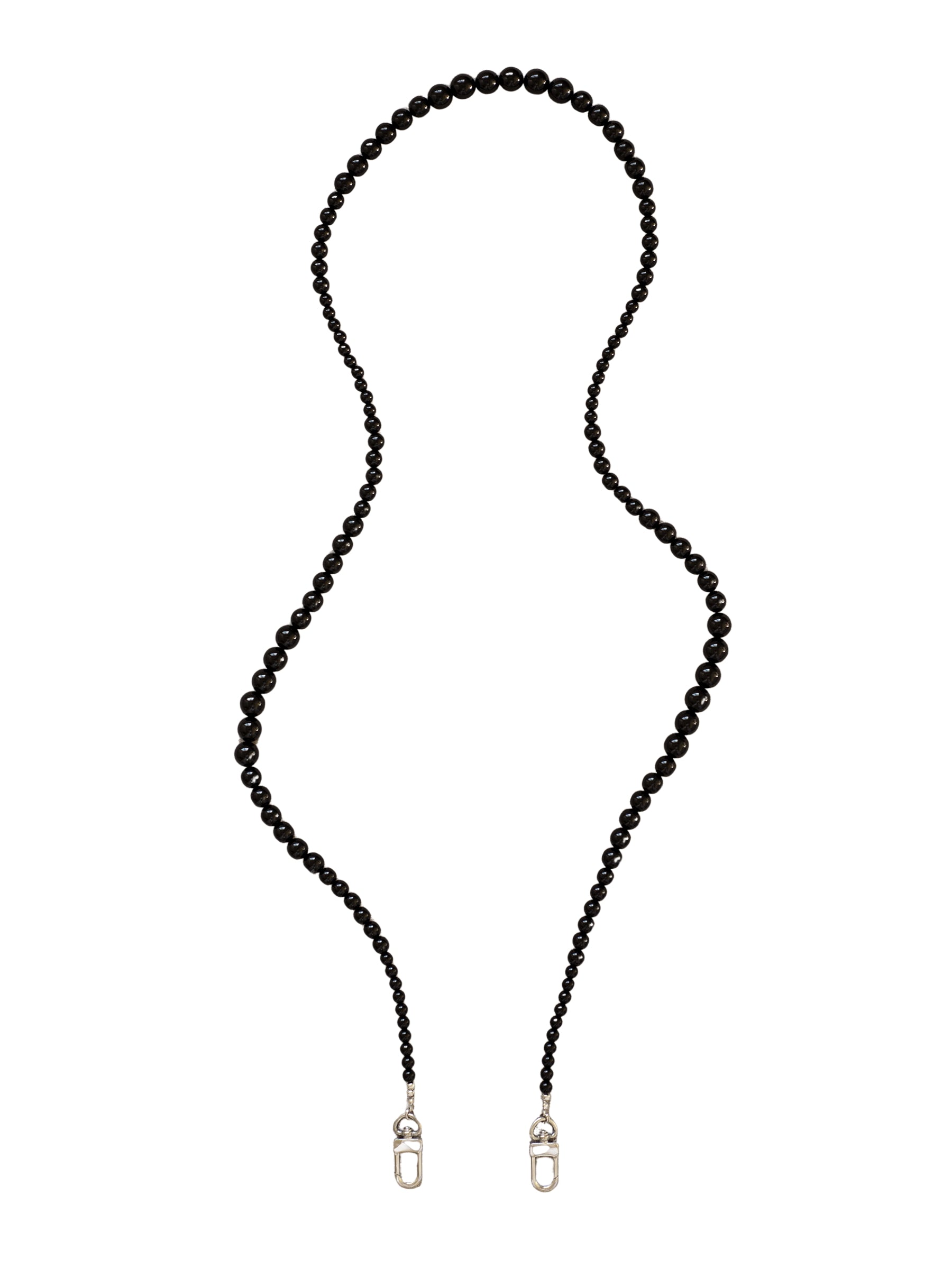 Etti Black Beaded Phone Strap - Functional Jewellery | The UNDONE