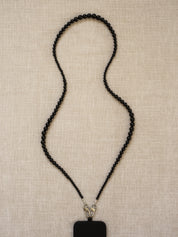 Etti Black Beaded Phone Strap - Functional Jewellery | The UNDONE