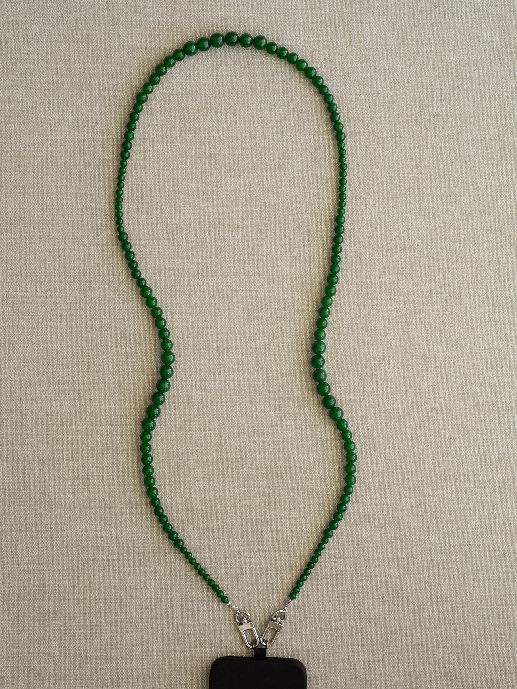 Etti Green Jade Beaded Phone Chain - Functional Jewellery | The UNDONE