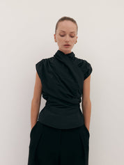 Harris Tapper | Chamberlain Top in Black | The UNDONE