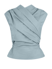 Harris Tapper | Chamberlain Top in Blue Dove | The UNDONE
