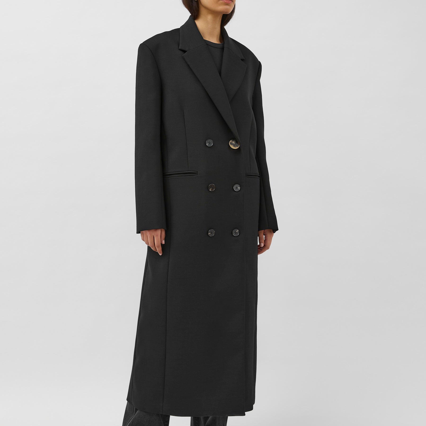 Harris Tapper | Long Egon Coat in Black | The UNDONE