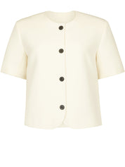 Harris Tapper | Short Sleeve Tilmens Jacket in Ivory Bone | The UNDONE