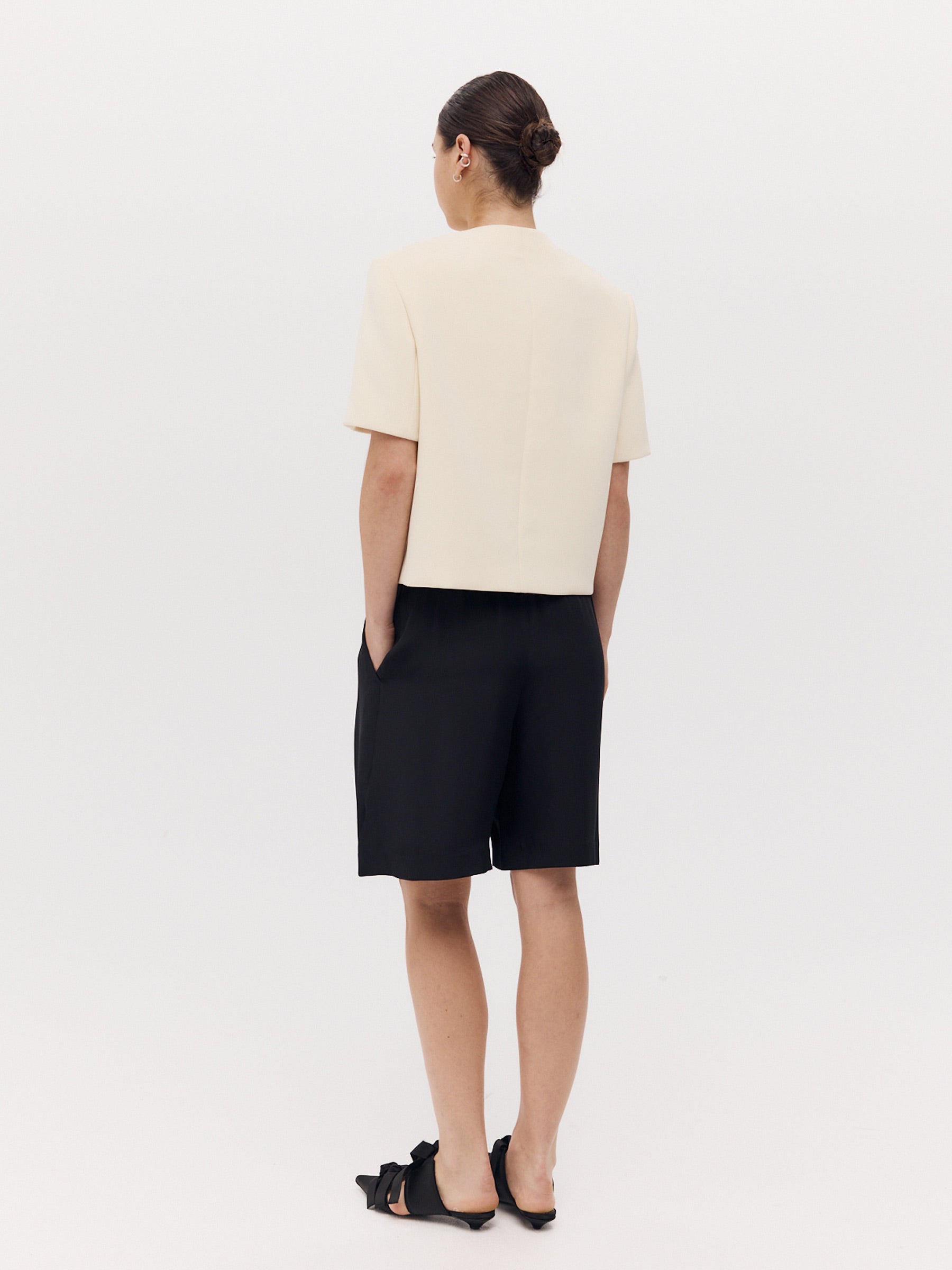 Harris Tapper | Short Sleeve Tilmens Jacket in Ivory Bone | The UNDONE