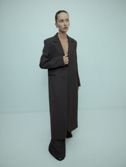 Harris Tapper | Tuxedo Coat in Brown Umber | The UNDONE