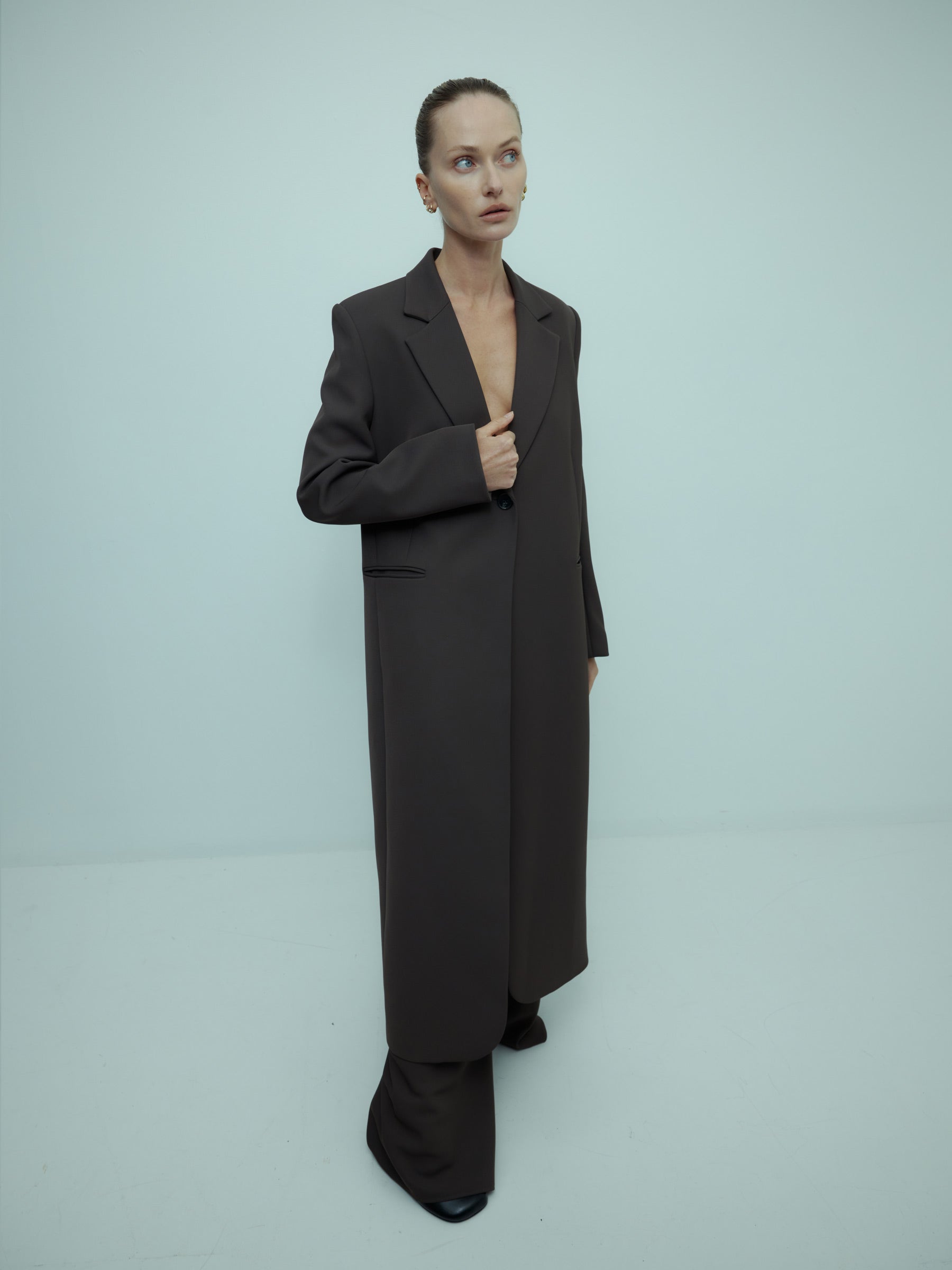 Harris Tapper | Tuxedo Coat in Brown Umber | The UNDONE