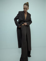 Harris Tapper | Tuxedo Coat in Brown Umber | The UNDONE