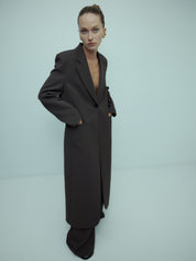 Harris Tapper | Tuxedo Coat in Brown Umber | The UNDONE