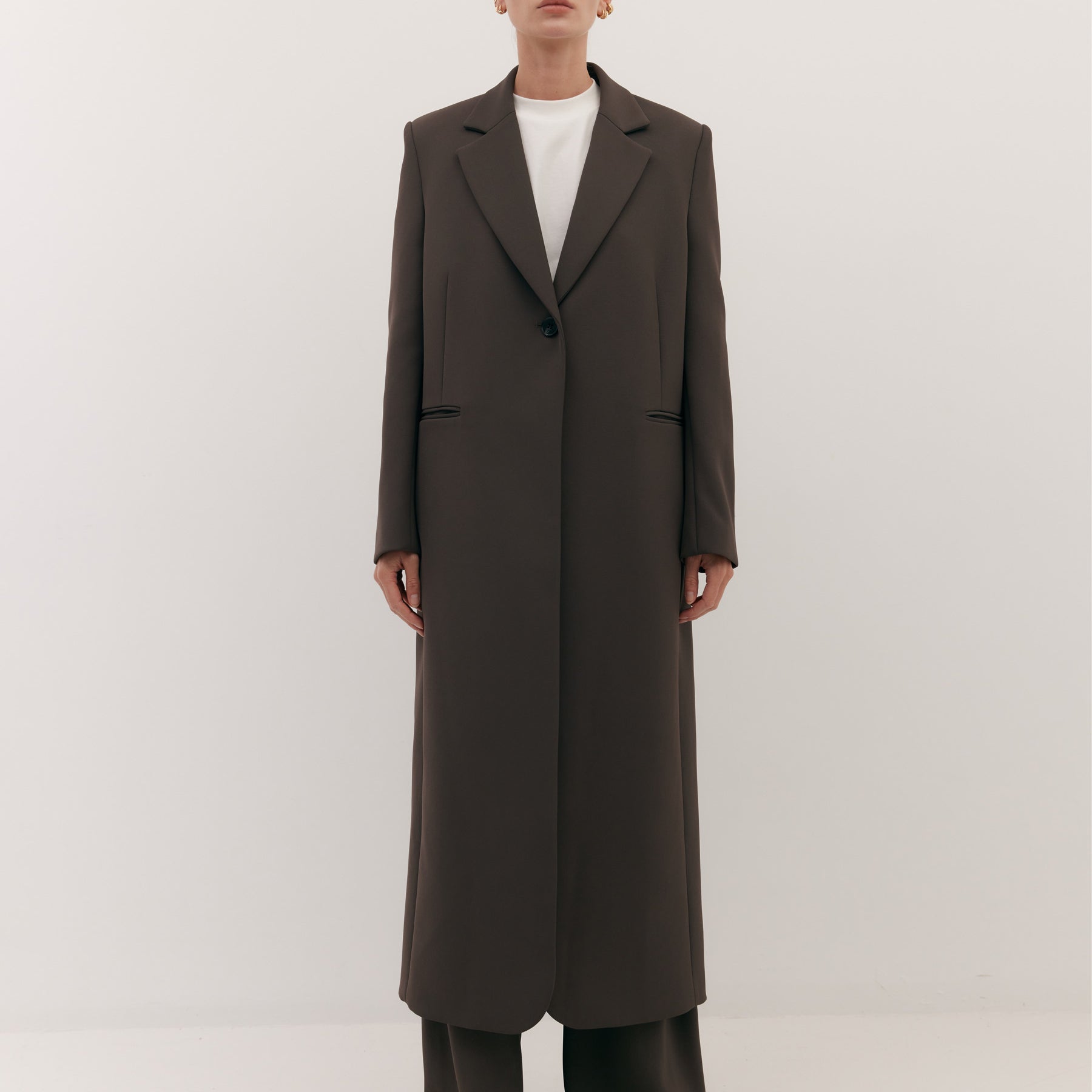Harris Tapper | Tuxedo Coat in Brown Umber | The UNDONE