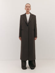 Harris Tapper | Tuxedo Coat in Brown Umber | The UNDONE