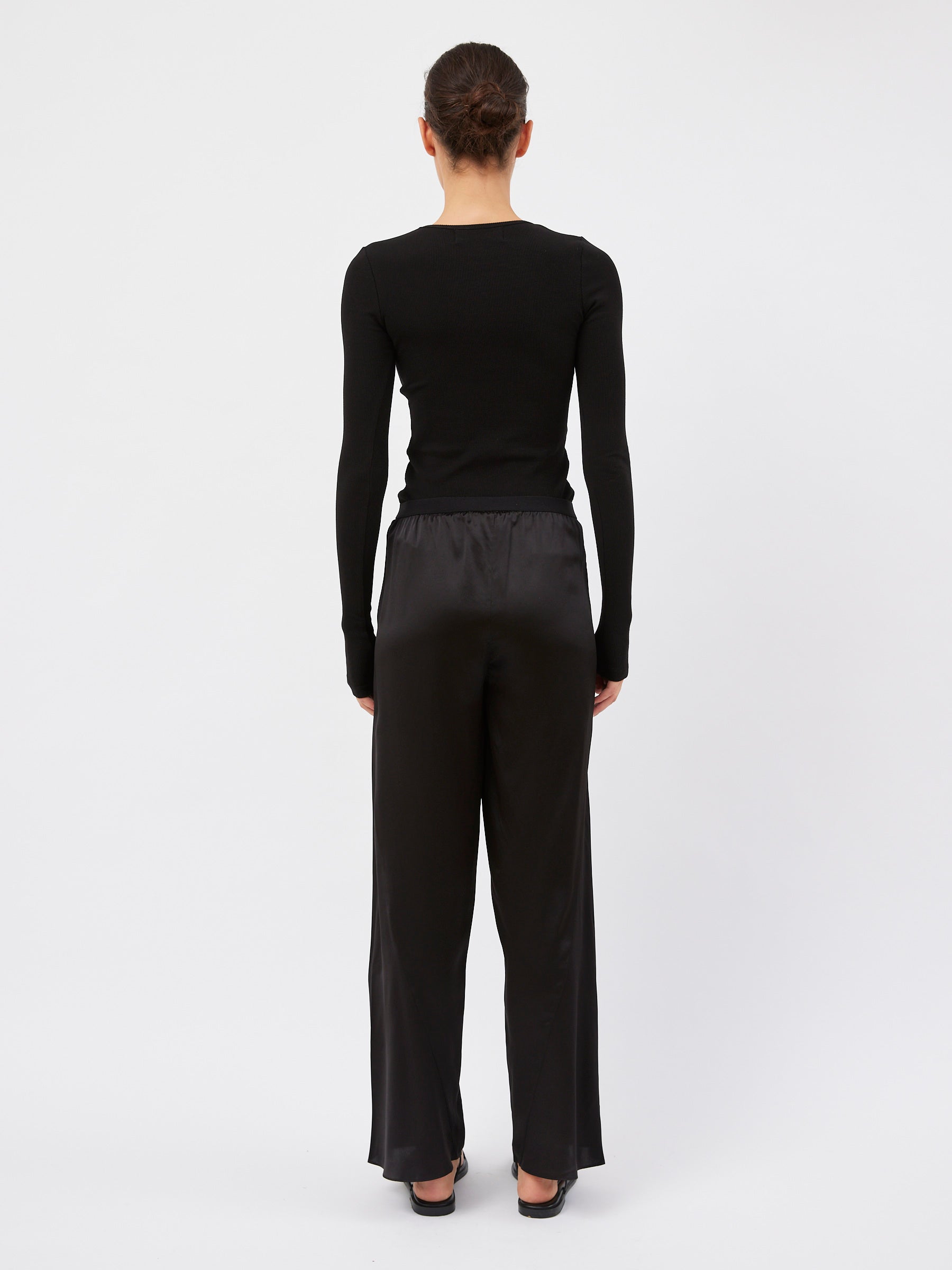 Hyde & Stone | Rib Long Sleeve in Black | The UNDONE