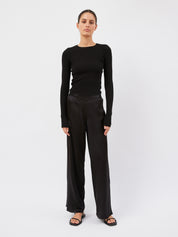 Hyde & Stone | Rib Long Sleeve in Black | The UNDONE