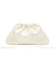 The Essential Satin Pouch Bag in Ivory | The UNDONE
