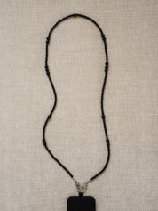 Joan Black Beaded Phone Strap - Functional Jewellery | The UNDONE