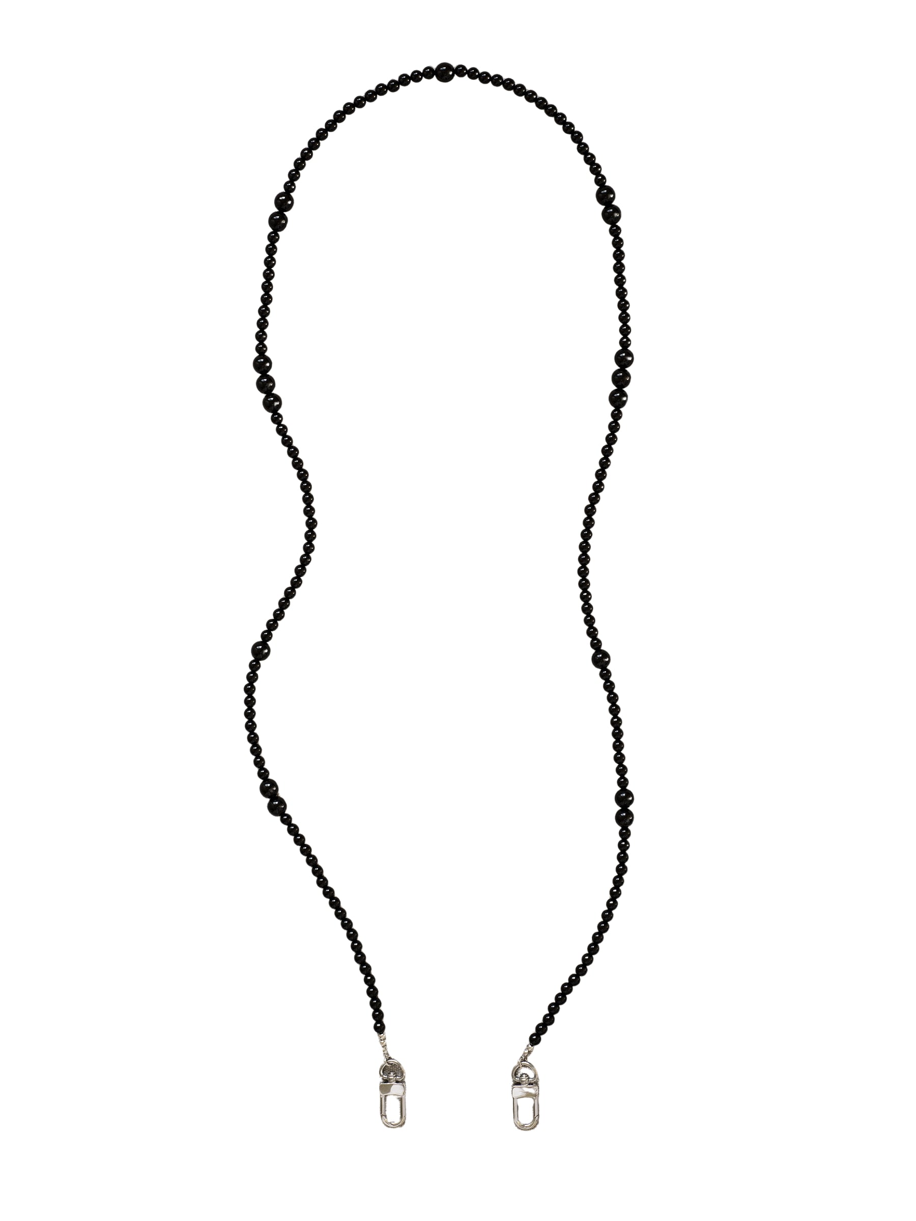 Joan Black Beaded Phone Strap - Functional Jewellery | The UNDONE