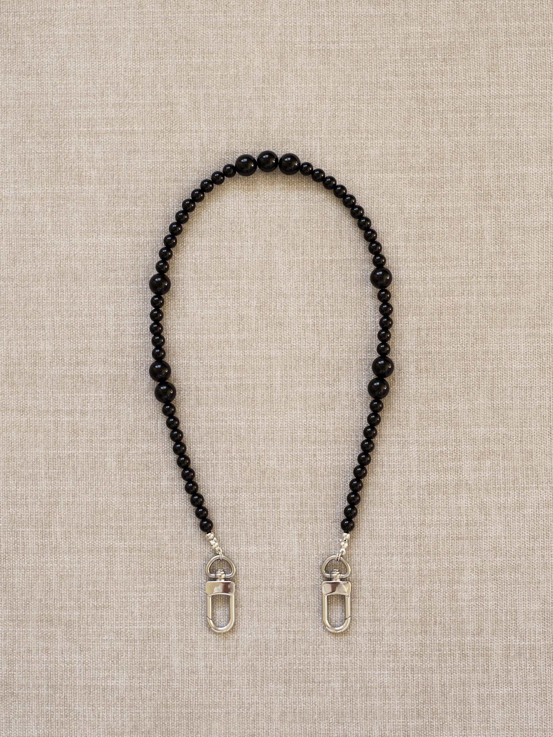 Joan Black Beaded Phone Wristlet - Functional Jewellery | The UNDONE