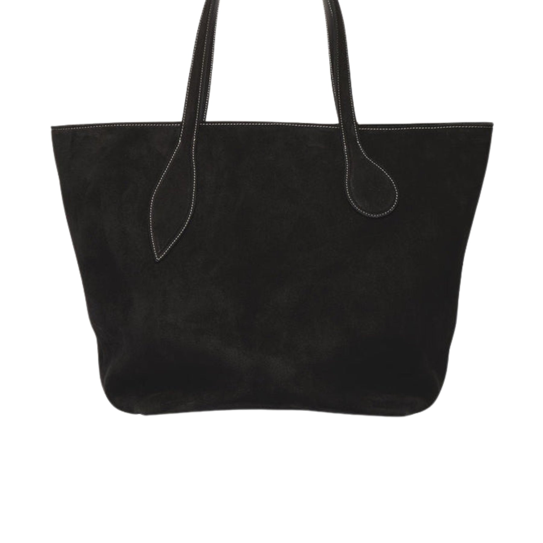 Liffner | Sprout Tote Suede in Black Suede | The UNDONE