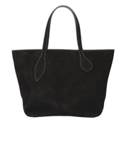 Liffner | Sprout Tote Suede in Black Suede | The UNDONE
