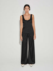 Maison Essentiele | Button Down Vest in Black | The UNDONE