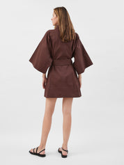 Maison Essentiele | Kimono in Chocolate Brown | The UNDONE