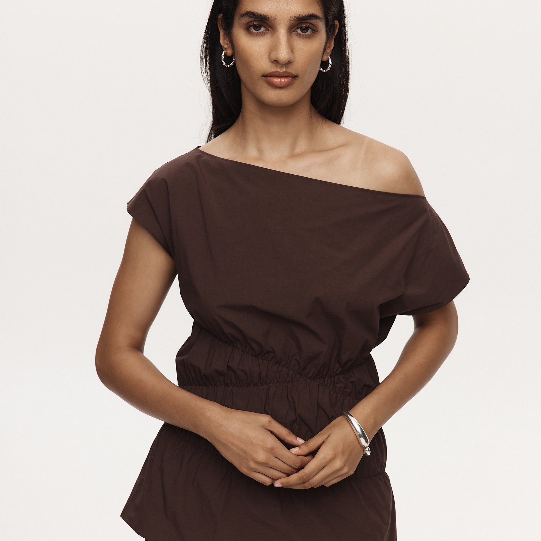 Marle | Aida Top in Chocolate | The UNDONE