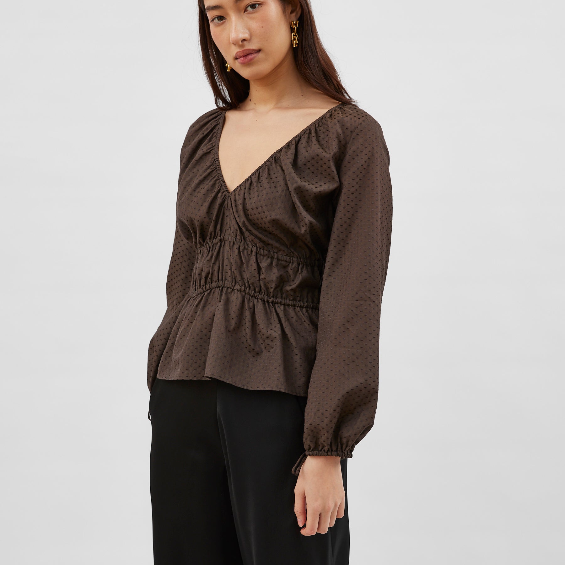 Marle | Derya Top in Brown | The UNDONE