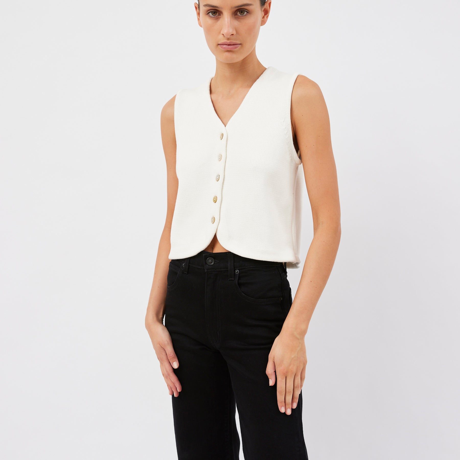 Marle | Kate Waistcoat in Ivory | The UNDONE