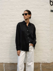 Marle | Pierre Shirt in Black | The UNDONE