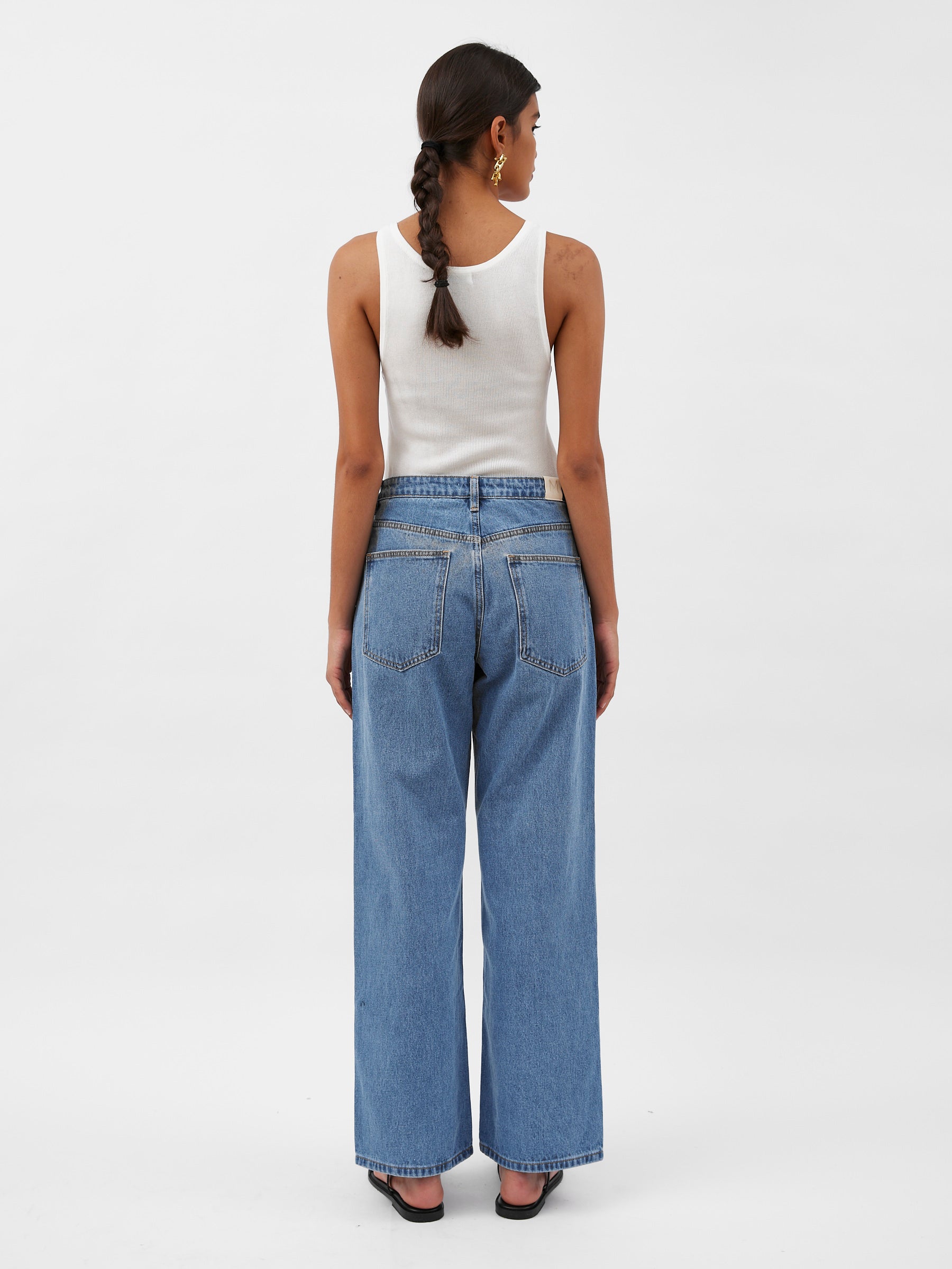 Vintage wide leg jeans top