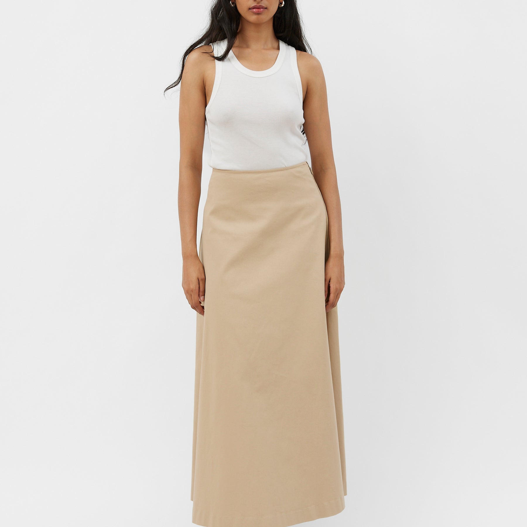Matteau | A-Line Skirt in Sand | The UNDONE