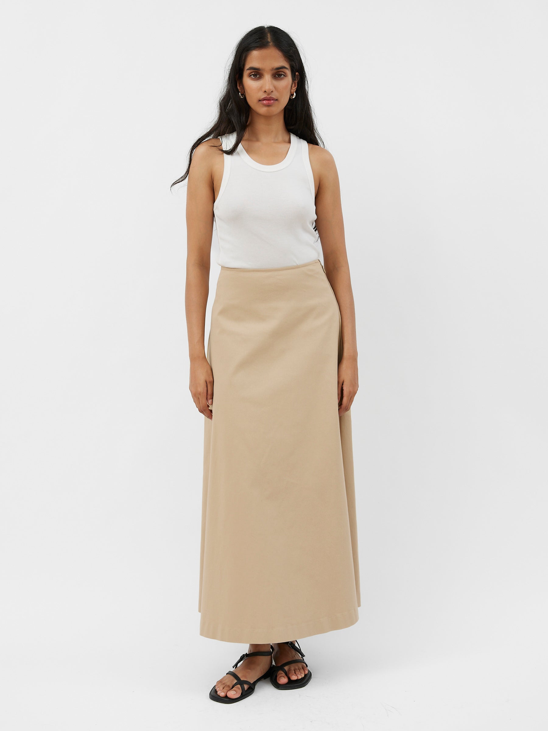 Matteau | A-Line Skirt in Sand | The UNDONE